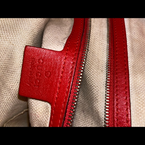 ❤️ Authentic Rare Large Gucci Red Leather Guccissma Valentine’s Collections - Picture 7 of 14